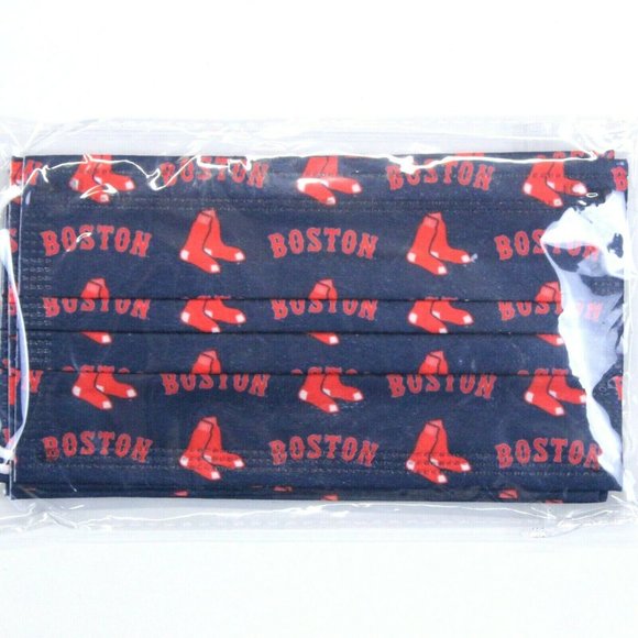 Boston Red Sox 6-Pack Three Layer Face Masks - Adult - Picture 3 of 5
